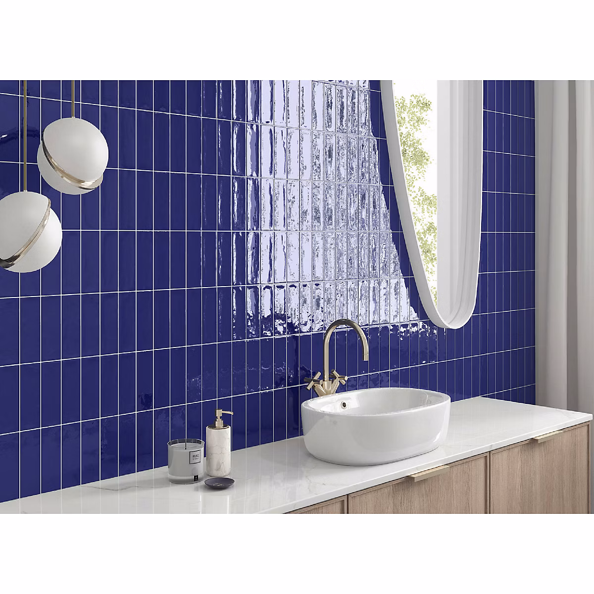 Altea Cobalt Série Revêtement grès cérame premium 5 × 15 cm.