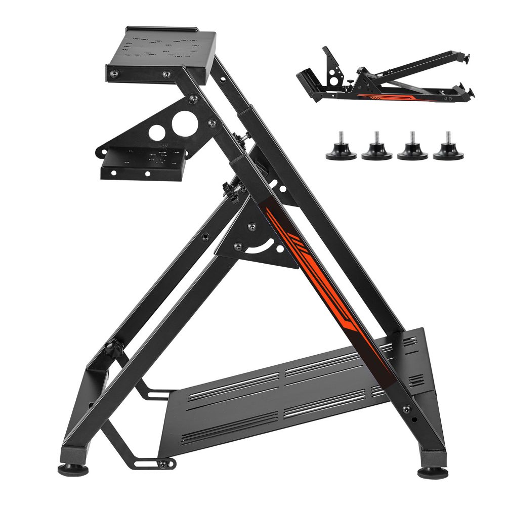 SucceBuy Support volant course cockpit pliable. Compatible Logitech, Thrustmaster. Pédales non incluses. – Mobilier de jardin