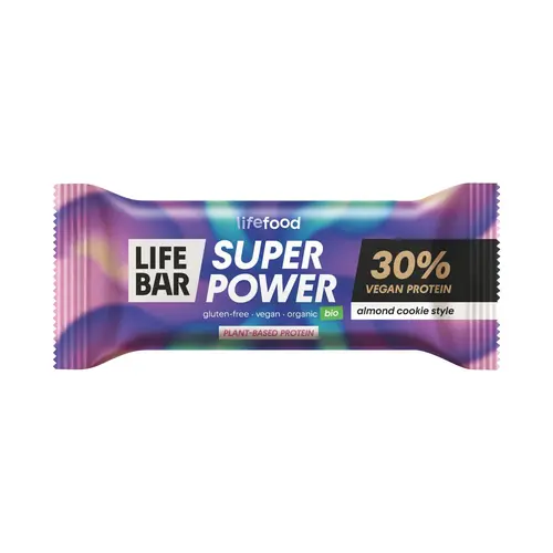 Pratique dehors：LifebarSuper protéinée amande cookie vegan sans gluten Life Food