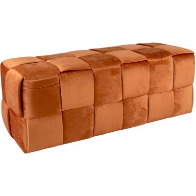 Banc en velours Weaved (Orange)