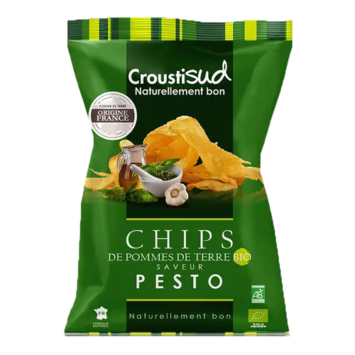 Confort extérieur:Chips de pomme de terre bio au Pesto Croustisud -100 g