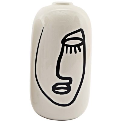 Vase en dolomite motif visage 19 x 9 cm (Modèle 1)