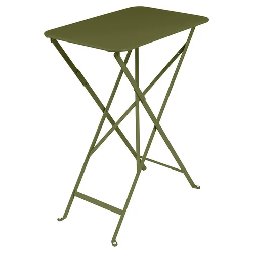 Pour un extérieur bien organisé:Table pliante Bistro coloris pesto en acier Fermob - 37 x 57 x 74 cm