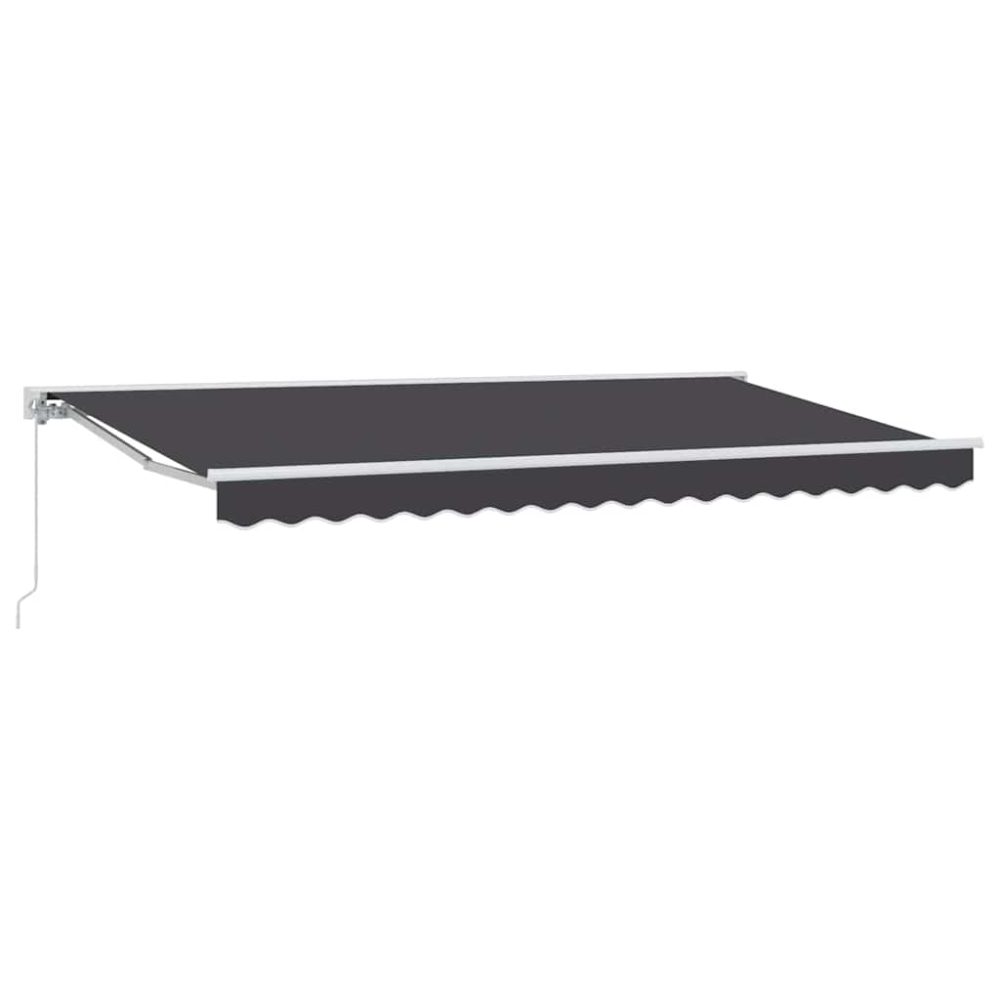 vidaXL Cadre d'auvent Anthracite 350 x 200 cm – 200 cm Blanc