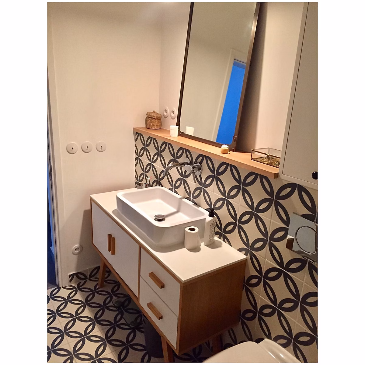 Carrelage grès émaillé effet carreau de ciment LONDON CLASS OXFORD – Boîte de 1 m2