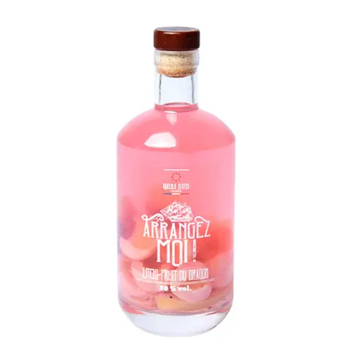 Extérieur utile：Préparation pour rhum arrangé au fruit du dragon et au litchi Quai Sud Arrangez-moi - 50 cl