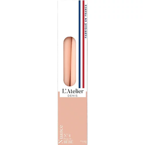 Sélection pratique:Bougie flambeau 25 cm rose L’Atelier de Denis - Le pack de 4