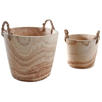 Cache-pots en paulownia (Lot de 2)
