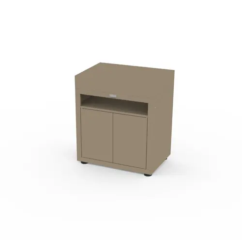 Pour équiper le jardin:Meuble avec tablette taupe Le Marquier - L 80 x P 55 x H 92 cm