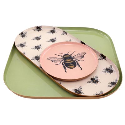 Set de 3 vide-poches en métal (Abeille)