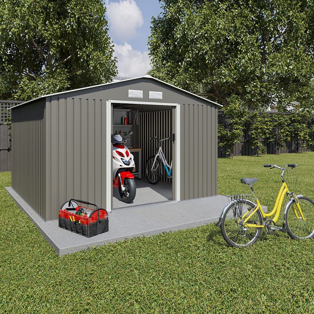 Abri de jardin acier 9 – 05 m2 Trigano + kit d'ancrage