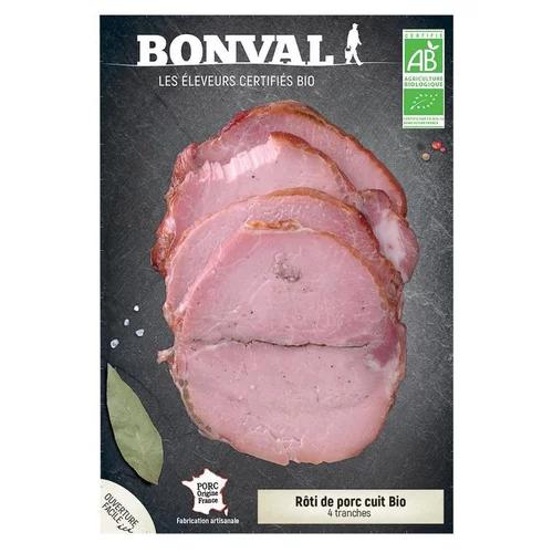 L’allié de vos extérieurs：Rôti de porc cuit 180g / 4 tranches