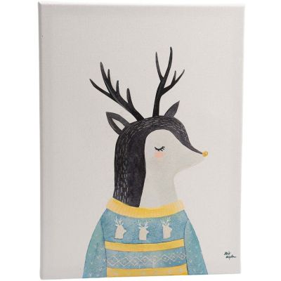 Toile cerf du nord 30 x 40 cm