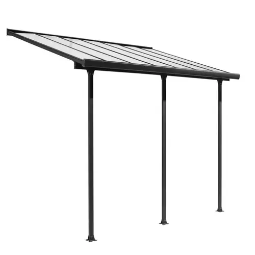 Jardin solution：Toit terrasse coloris gris en aluminium - 4,18 x 3,07 m