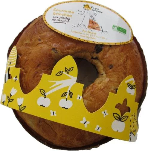 Jardin extérieur:Couronne briochée aux pépites de chocolat noir La Pie Curieuse - 350 g