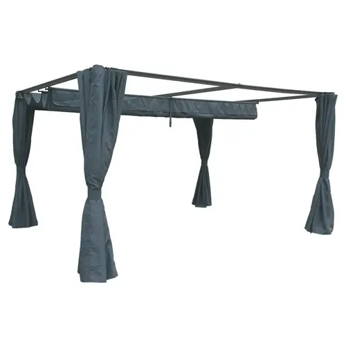 Jardin à adopter:Rideaux de Tonnelle palmeira ardoise Hespéride - 3 x 3 m