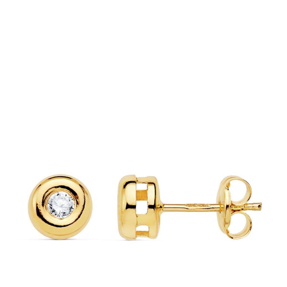 L'ATELIER D'AZUR Boucles d'Oreilles Solitaires Diamants de Synthèse 0.14 Carats - Or 18 Carats 750 Jaune – Matériel de jardin