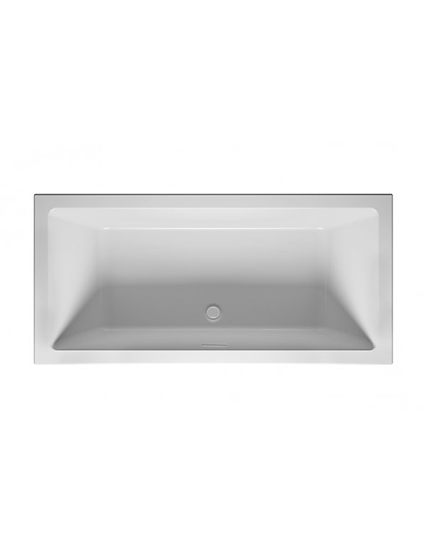 Baignoire acrylique RIHO RETHINK CUBIC 170 × 75 cm-Blanc-Sans appui-tête-Blanc-75.00 --170.00 --75.00