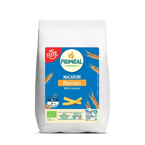 Pour profiter du jardin:Macaroni blanches bio Priméal - 1 kg