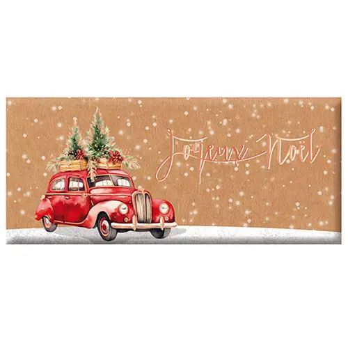 Extérieur solution：Mini tablette de chocolat au lait « Joyeux Noël » Art Grafik