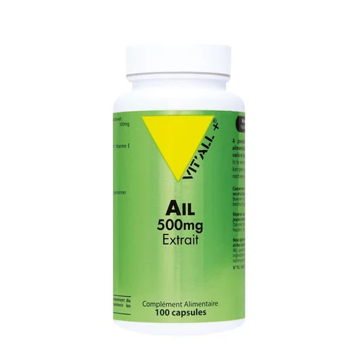 Idéal pour votre jardin:Ail 500 mg vit’all + en format de 100 capsules