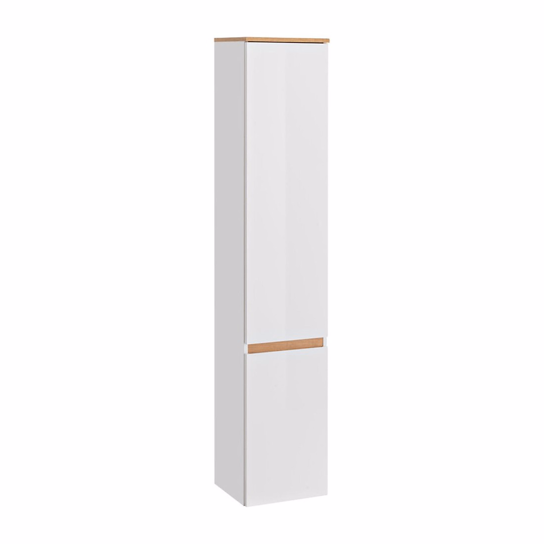 Colonne salle de bain ASKA 176 cm blanc brillant Meuble suspendu avec rangements – Réf. JGZOTWNIA5203693413