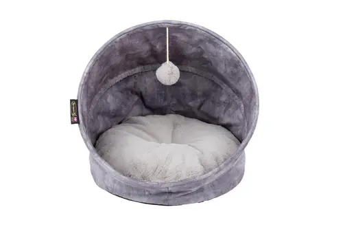 Pour aménager le jardin:Grotte pour chat gris Kensington Scruffs – Taille 44 x 44 x 48 cm
