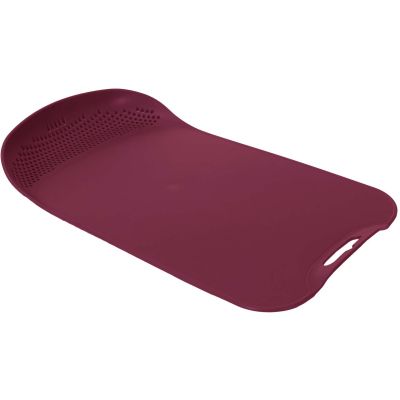 Planche à découper en polypropylène avec passoire intégrée (Bordeaux)