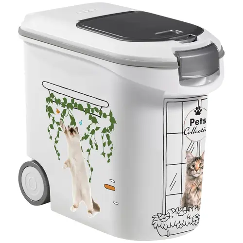 Extérieur plaisir：Container à croquettes à roulettes pour chat Pet collection Keter - 35 L