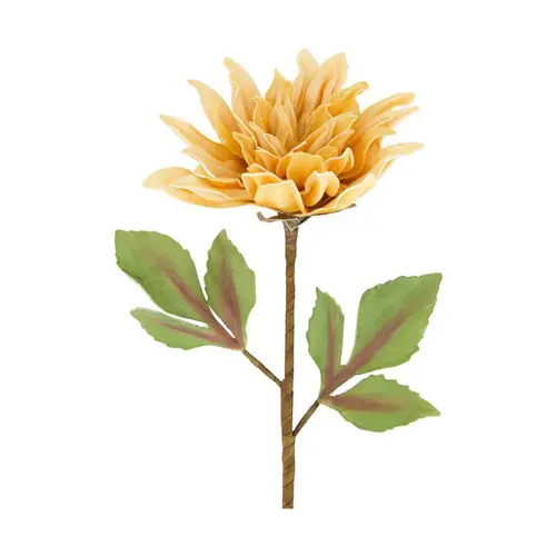 Qualité jardin：Fleur en mousse orange et jaune - Ø 25 x H 77 cm