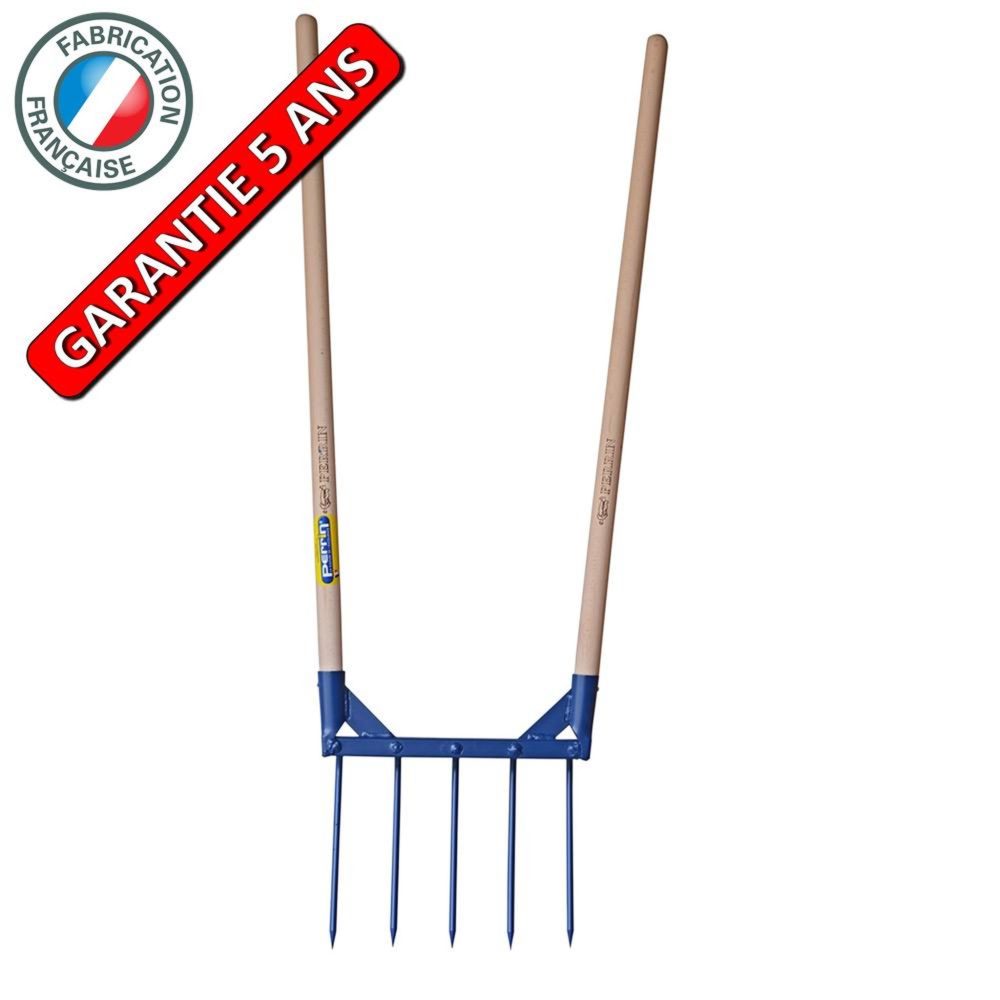 OUTILS PERRIN Aerogrif' 5 dents 2 manches 1,10 m, type Grelinette, outil de jardinage biologique – Outillage de jardin