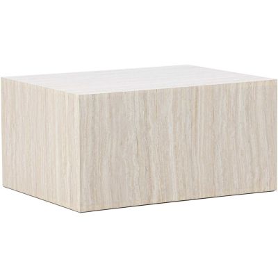 Table basse en MDF effet travertine York 40 x 60 x 80 cm