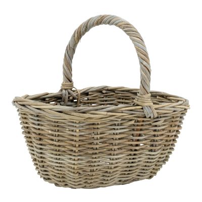 Panier en poelet gris 43 x 35 x 21 cm