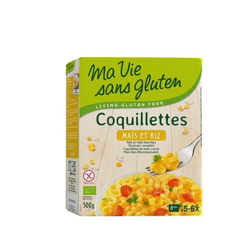 Pour vos projets jardin:Coquillettes maïs riz étui carton 500g