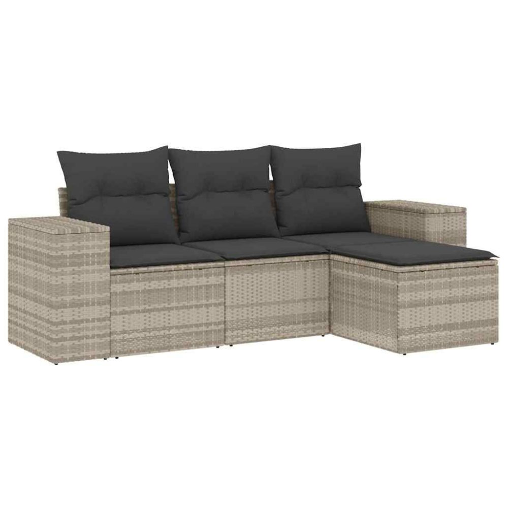 VidaXL 3222471 banc de jardin Rotin, Acier – Mobilier de jardin