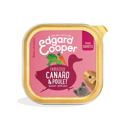 Accessoire pour le jardin：Pâtée pour chiot au canard et au poulet sans céréales Edgard & Cooper - 150 g