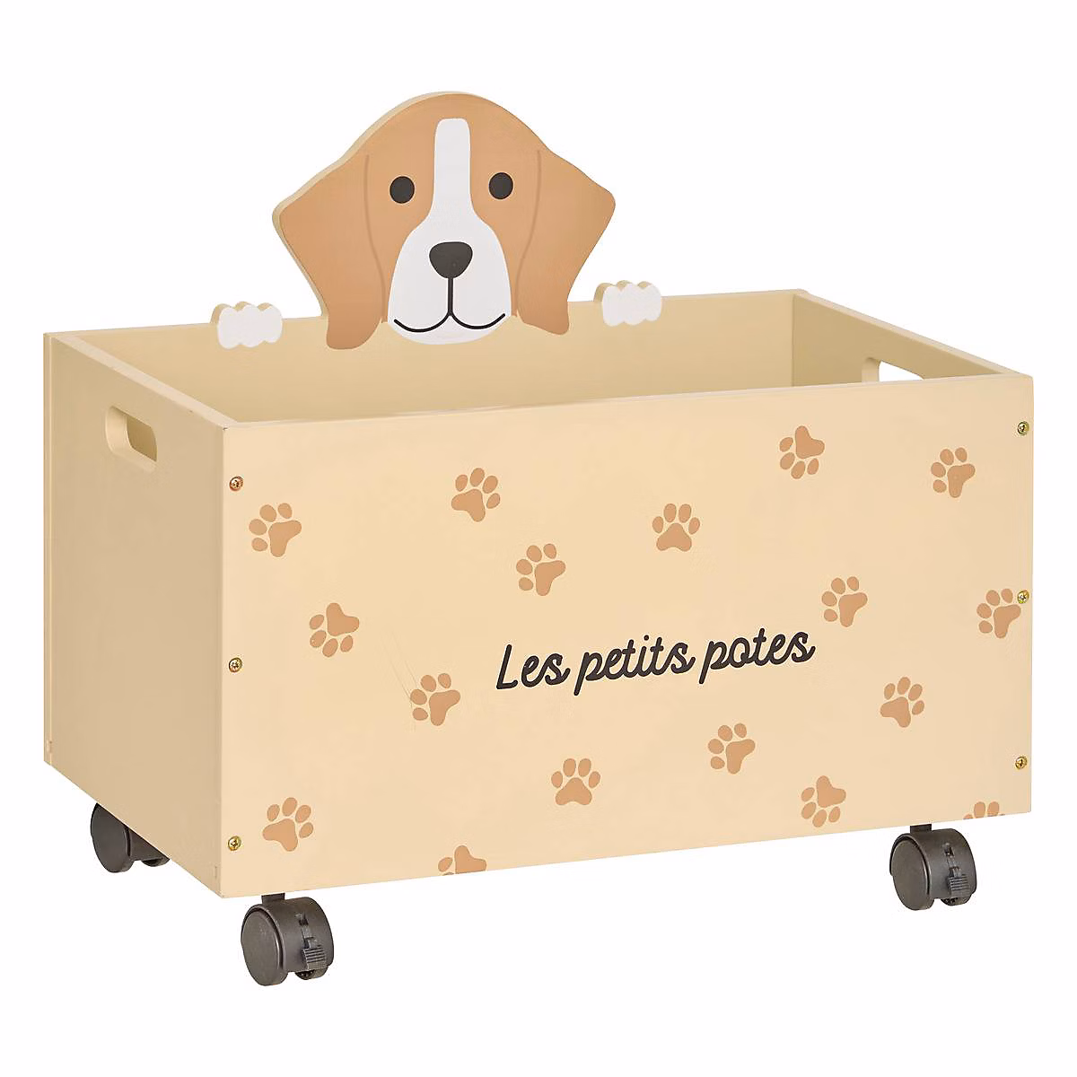 Coffre de rangement enfant Scott beige 48 × 42cm – Atmosphera Créateur d'intérieur