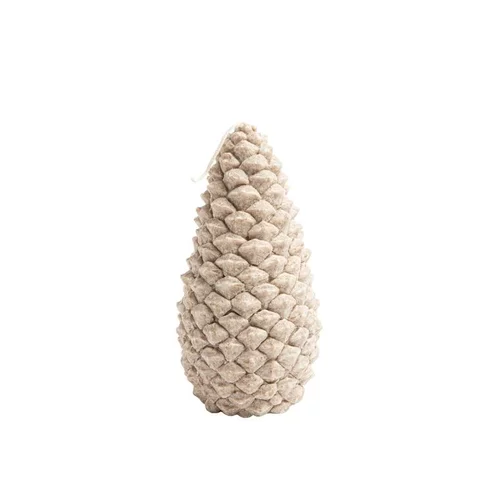Spécial jardin：Bougie parfumée beige grand modèle en forme de pomme de pin