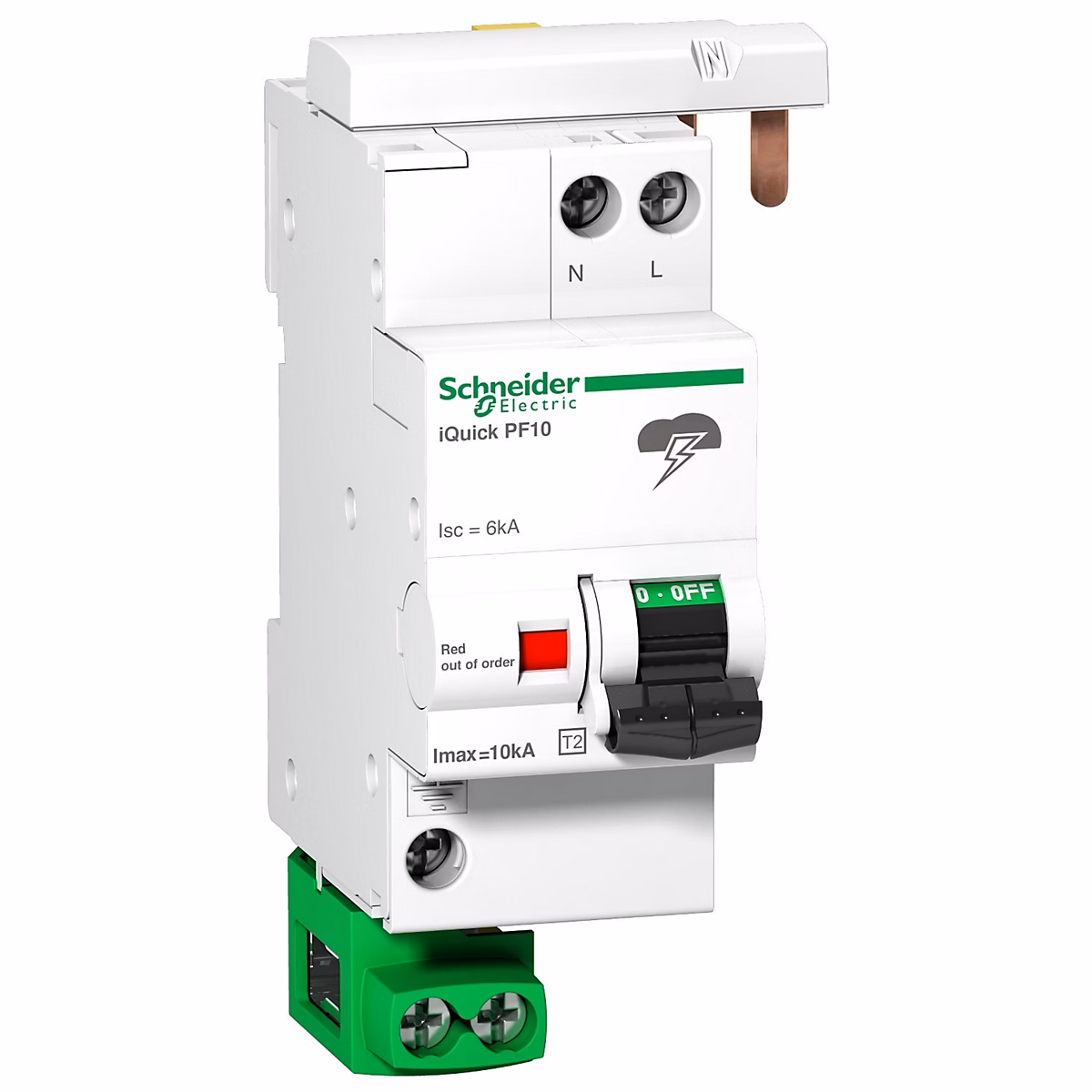 A9l16617 Schneider – Parafoudre Phase Neutre De Type 2 Autoprotégé, 10ka, Report De Signalisation