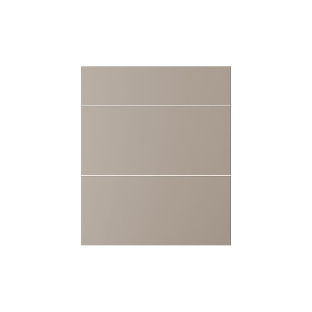 Façade de cuisine 1 tiroir et 2 casseroliers Elcot beige sable l.60 x H.72 cm GoodHome – Réf. EQTAMYUIF8590710353