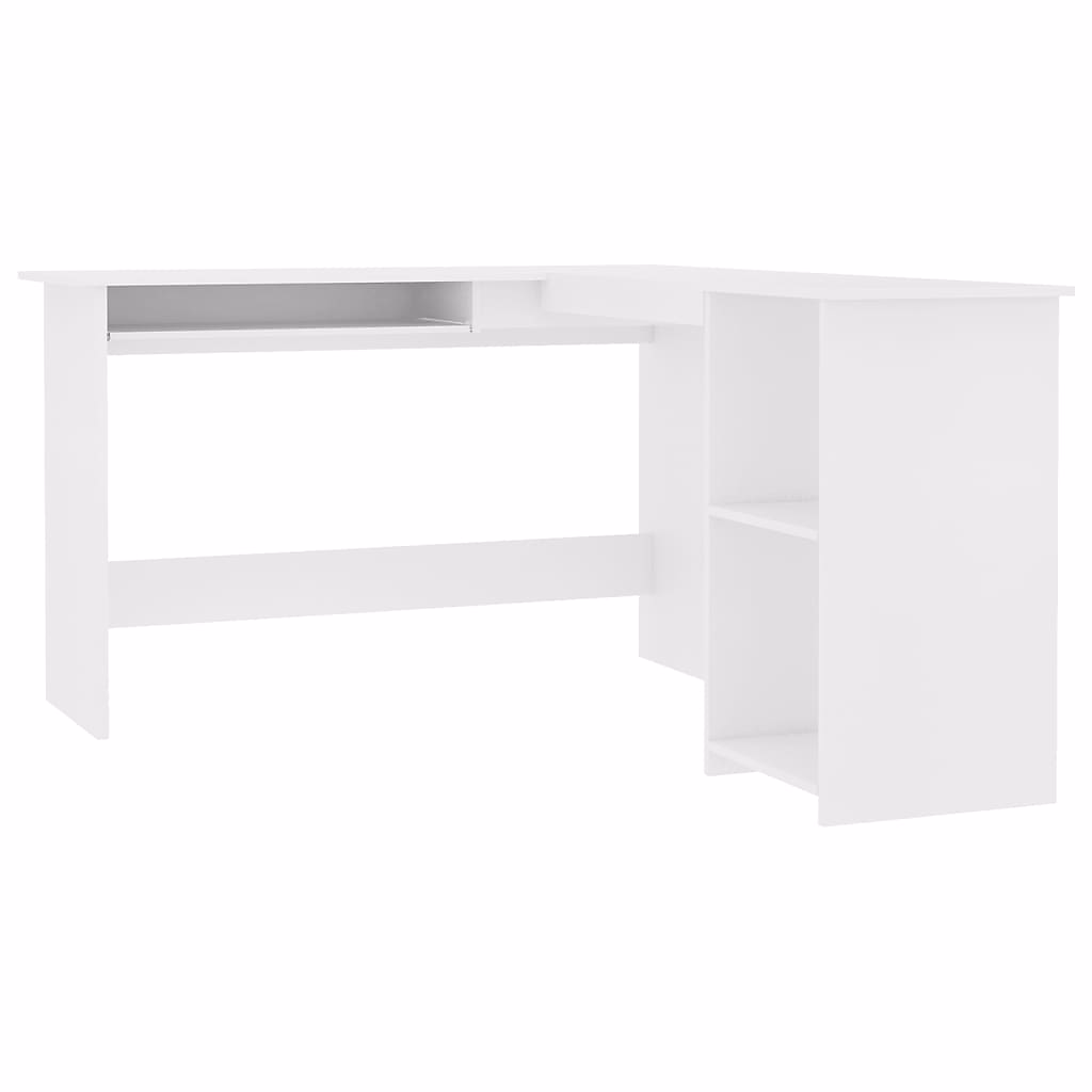 Bureau d'angle en forme de L Blanc 120 × 140 × 75 cm vidaXL