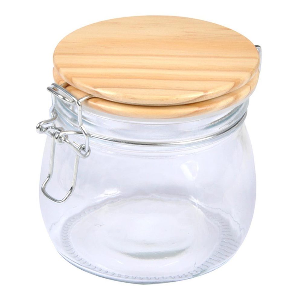 HOMEA Boîte de conservation hermétique bambou 0,45l beige – Solutions extérieures