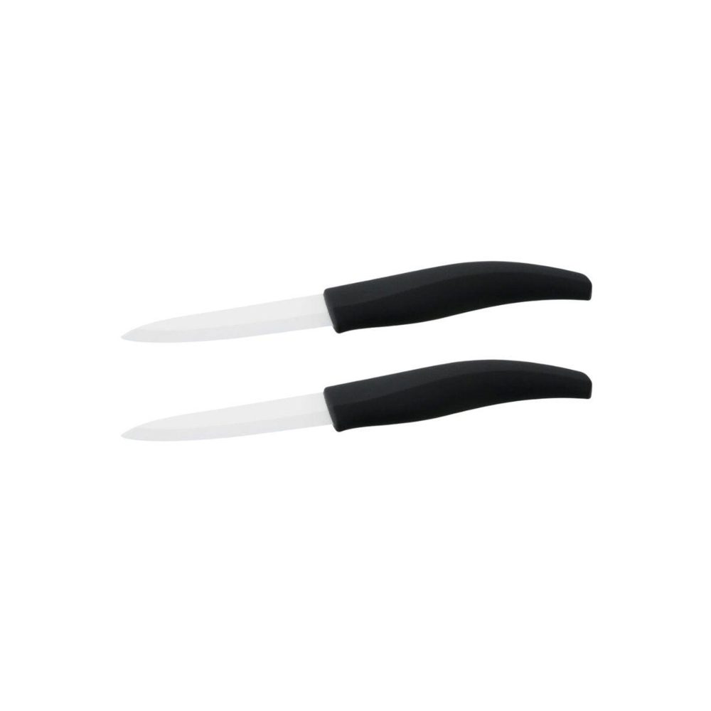 NIROSTA Lot de 2 couteaux de cuisine avec lame en céramique de 7,5 cm nirosta céramique