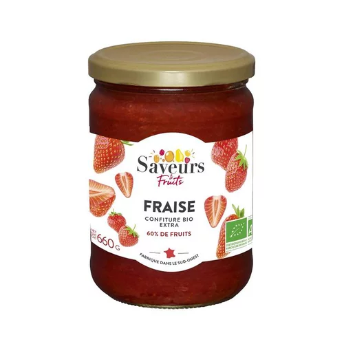 Pour transformer votre jardin:Confiture Extra de fraise bio - 660 g