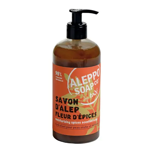 Utile au jardin:Savon d’Alep liquide parfum fleur d’épices Tadé Méditerranée - 500 ml