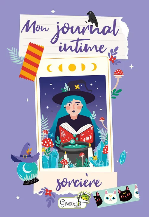 Bien pensé extérieur：Livre pour enfants "Mon journal intime sorcière" Artemis