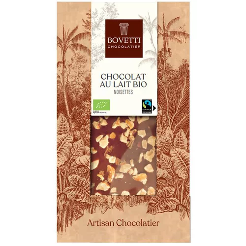 Pour un extérieur à votre image：Chocolat au lait bio aux noisettes - 100 g
