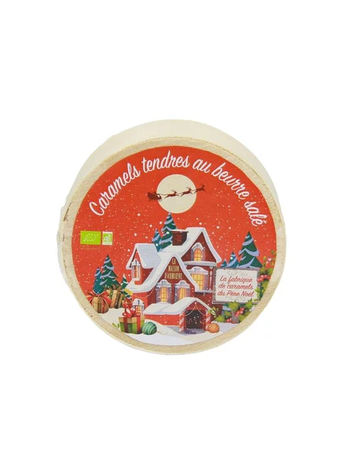 Votre allié au jardin:Mini boite bois caramel de Noël bio Maison Armorine - 40 g