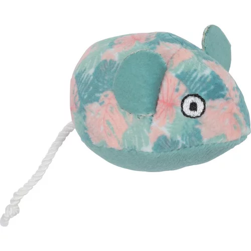 Jardin & confort：Jouet pour chat coloris bleu feuille Zolux souris Ethi'cat - 5 x 13 x 4,5 cm
