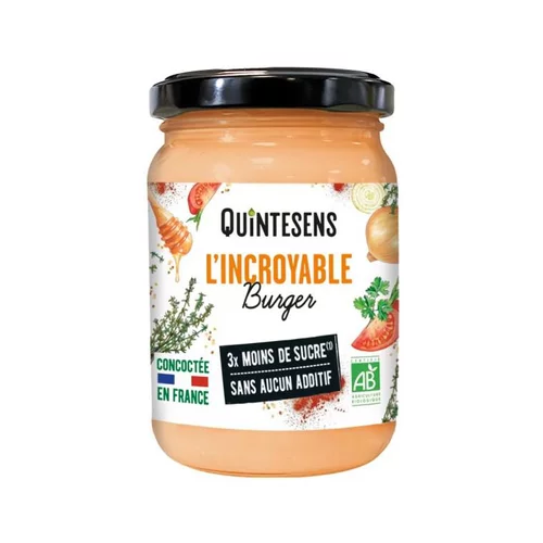 Pour aménager vos extérieurs:Sauce L'incroyable burger bio Quintesens - 180 g